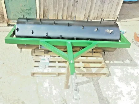 4 Ft. Packer Roller Spiked Aerator Agricultural Seed Germination Tractor Loader Mover Quad Towing for Farm Field Paddock Play Ground, Garden, Lawn