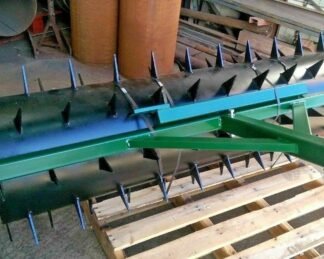 5 Ft. Packer Roller Spiked Aerator Agricultural Seed Germination Tractor Loader Mover Quad Towing for Farm Field Paddock Play Ground, Garden, Lawn